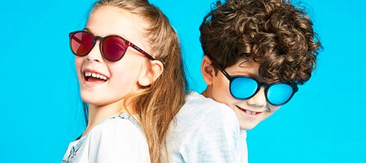 Polaroid Kids Wayfarer Sonnenbrille in Havanna blaue polarisiert PLD 8009/N SEC 45 